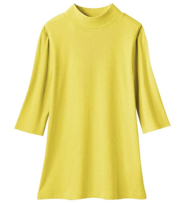 LAVIENNE（ラヴィエンヌ）の「【医師オススメ】ＵＶカット綿１００％ハイネックプルオーバー（５分袖）＜カラフルコットン＞（肌着・インナーウェア）」｜詳細画像