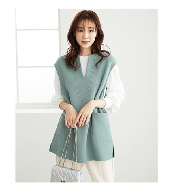 BELLUNA（ベルーナ）の「ポケット付ベストアンサンブル（アンサンブル）」｜詳細画像