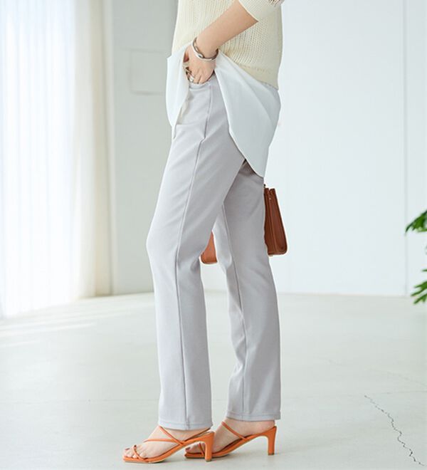 BELLUNA（ベルーナ）の「【選べる股下】ジャストフィットらくらくパンツ（フルレングスパンツ）」｜詳細画像