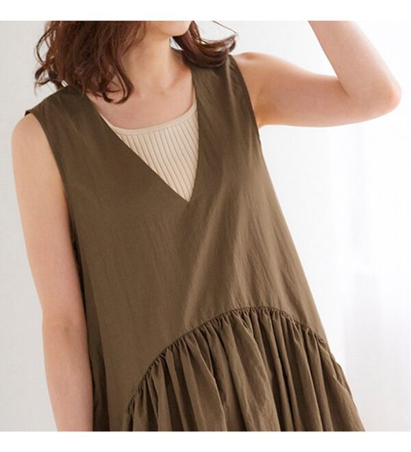 RANAN（ラナン）の「深Ｖネックティアードジャンスカ（ジャンパースカート）」｜詳細画像