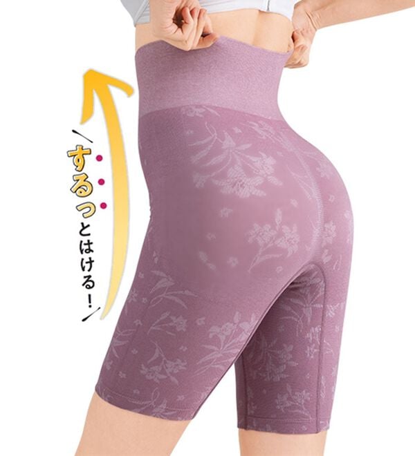 「【５色組】綿混ジャカードロングショーツガードル（ショーツ）」｜詳細画像