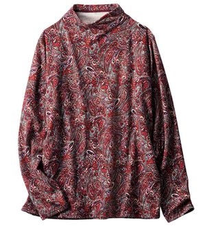 BELLUNA（ベルーナ）の「【日本製】京都プリントボトルネックプルオーバー（カットソー）」｜ペイズリー柄