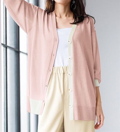 RANAN（ラナン）の「配色ラメカーディガン（ニットカーディガン）」