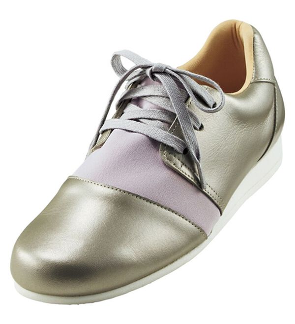 BELLUNA（ベルーナ）の「４Ｅ牛革ストレッチシューズ（スニーカー）」｜シルバー系