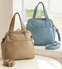 BELLUNA（ベルーナ）の「がばっと開く！がま口２ウェイ手提げ（ハンドバッグ）」