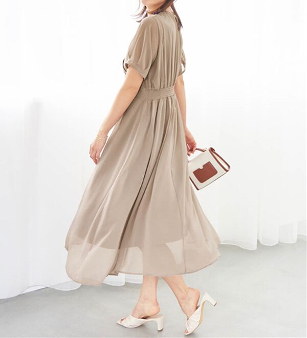 alotta（アロッタ）の「【接触冷感】インナー付カシュクールワンピース（その他ワンピース）」｜詳細画像