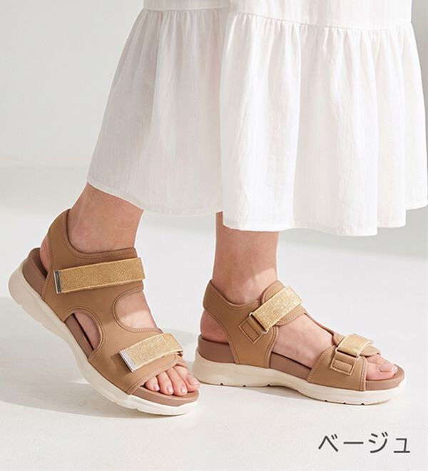 ルフラン（ルフラン）の「ラメ入りゴムが素敵なスポーツサンダル（サンダル・ミュール）」｜詳細画像