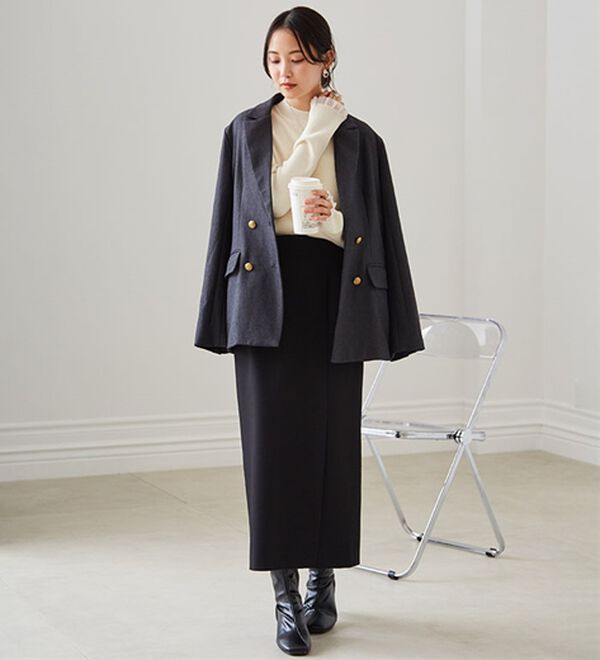 RANAN（ラナン）の「【春色追加】シアーフリル袖ハイネックリブニット（ニット・セーター）」｜詳細画像