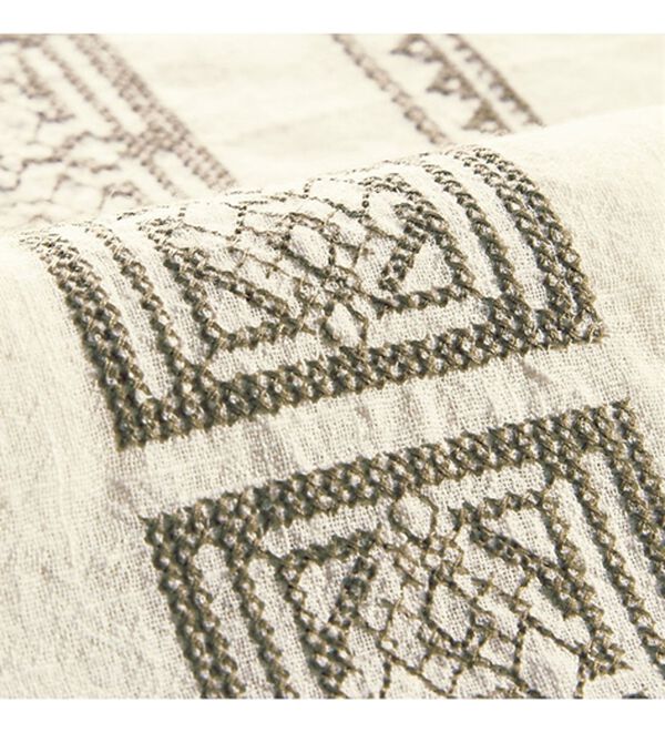 BELLUNA（ベルーナ）の「インド綿スラブ調素材幾何柄刺しゅうブラウス（ブラウス）」｜詳細画像