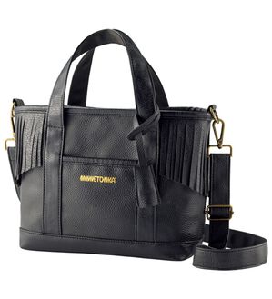 BELLUNA（ベルーナ）の「＜ミネトンカ＞フリンジ２ＷＡＹ手提げ（ハンドバッグ）」｜ブラック