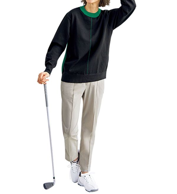 BELLUNA（ベルーナ）の「配色ラインニットプルオーバー（ニット・セーター）」｜詳細画像