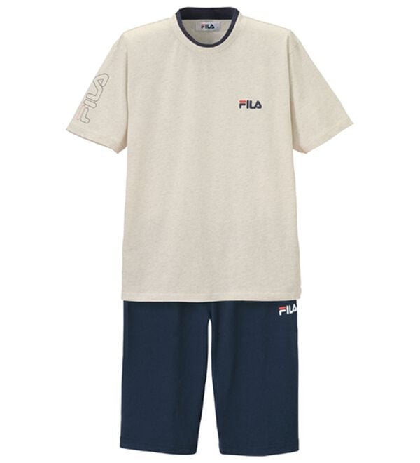 「＜フィラ＞綿１００％吸汗速乾ルームウェア（メンズルームウェア）」｜オフホワイトセット