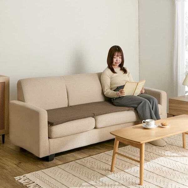 iellio（イエリオ）の「カバーが洗える高反発ウレタン仕様ソファパッド＜クッション・長座布団・ごろ寝マット・滑りにくい加工＞（ソファパッド）」｜詳細画像