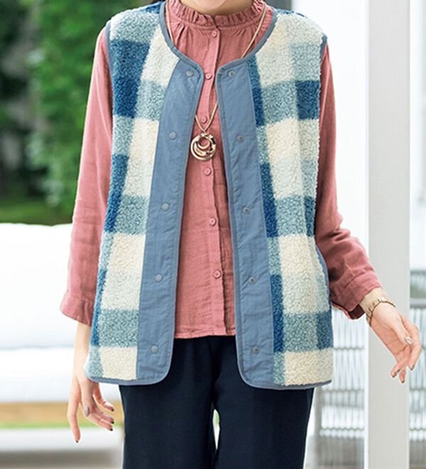 ルフラン（ルフラン）の「モコモコあったかボアベスト（ベスト）」｜詳細画像