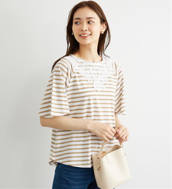 BELLUNA（ベルーナ）の「レース使いポンチョデザインプルオーバー（カットソー）」｜詳細画像