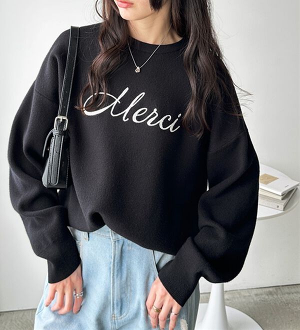 GeeRA（ジーラ）の「チェーン刺しゅうニットプルオーバー（ニット・セーター）」｜詳細画像