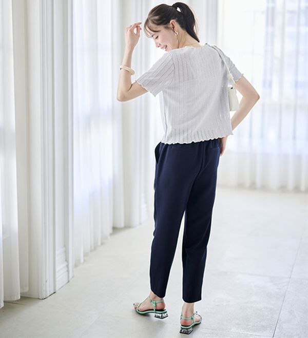 RANAN（ラナン）の「【選べる股下】ひんやり美脚シルエットタックパンツ（フルレングスパンツ）」｜詳細画像