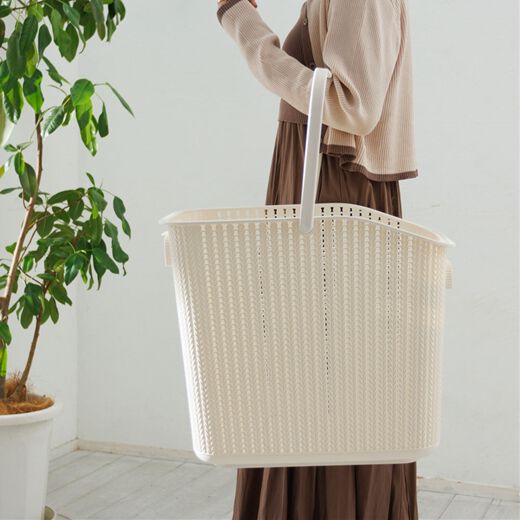 ランドリーバケット ランドリーバスケット ラタン カゴ 籠 バスケット L Ｌ かごバッグ カゴバッグ ラタン製布付きランドリーバスケット ラタンで