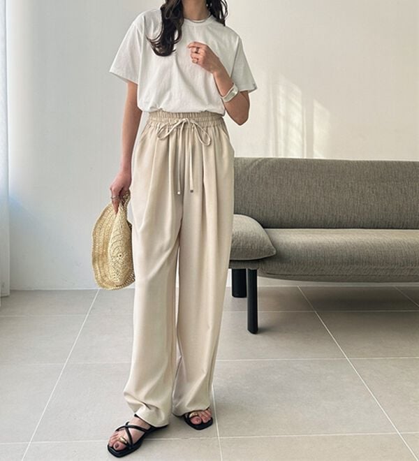 GeeRA（ジーラ）の「【体型カバー】上品なのにラクちんワイドパンツ（フルレングスパンツ）」｜詳細画像