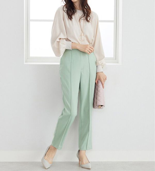 BELLUNA（ベルーナ）の「桜オイル加工テーパードパンツ（テーパードパンツ）」｜詳細画像