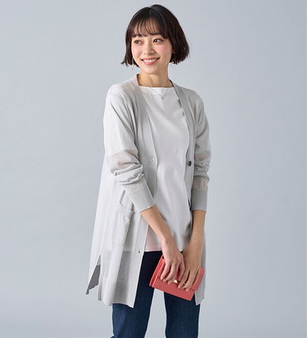 BELLUNA（ベルーナ）の「ＩＣＥＣＬＥＡＮｌｉｇｈｔ！多機能素材ニットカーディガン（ニットカーディガン）」｜詳細画像