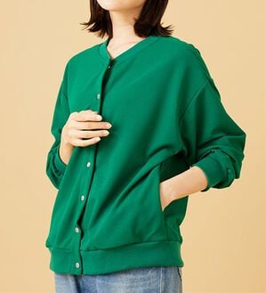 BELLUNA（ベルーナ）の「ストレッチジョーゼット素材カーディガン（その他カーディガン）」｜グリーン