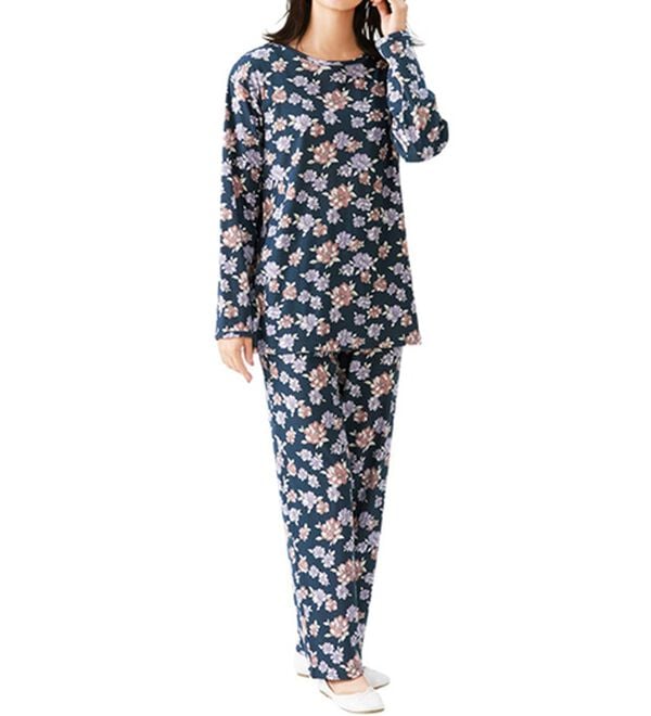 「【２着組】綿１００％花柄トラベルパジャマ（パジャマ・ルームウェア）」｜詳細画像