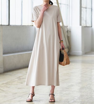 RANAN（ラナン）の「＜ＢＣ＞綿１００％ひんやりポケット付マキシワンピース（その他ワンピース）」