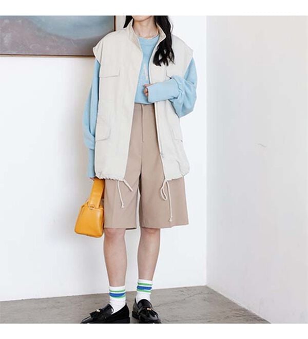 GeeRA（ジーラ）の「スタンドカラーミリタリーベスト（ベスト）」｜詳細画像