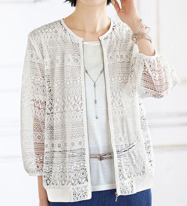 BELLUNA（ベルーナ）の「幾何柄レースジャケット（その他ジャケット）」｜詳細画像