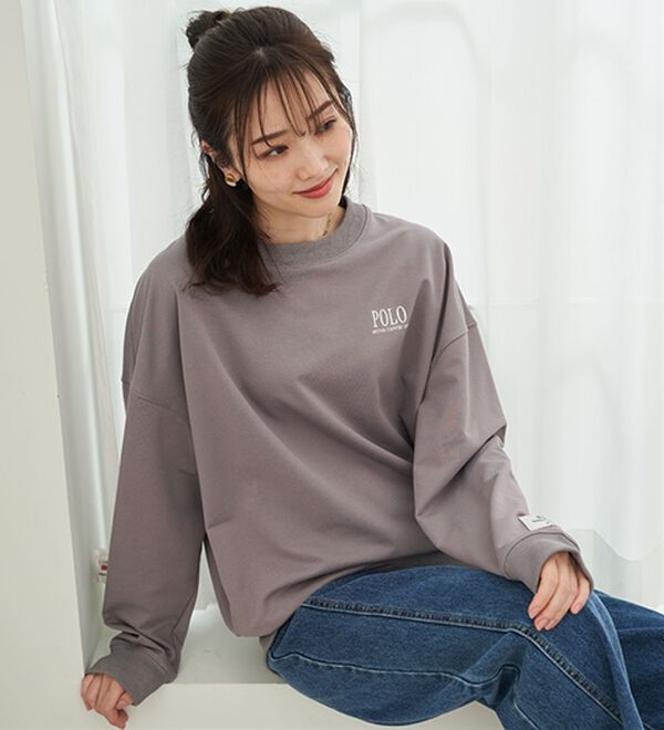 BELLUNA（ベルーナ）の「【ＰＯＬＯ　ＢＣＳ】ミニ裏毛素材ゆるトレーナー（トレーナー・スウェット）」｜詳細画像