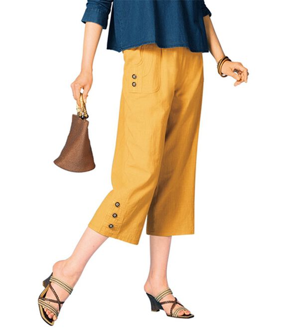 ルフラン（ルフラン）の「【３本組】柔らかふんわり心地いい綿１００％クロップドパンツ＜ポレット＞（クロップドパンツ）」｜詳細画像