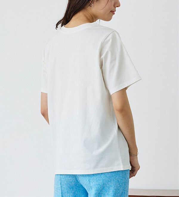 Pierrot（ピエロ）の「【選べるネック】シルケットコットンＴシャツ（Tシャツ）」｜詳細画像