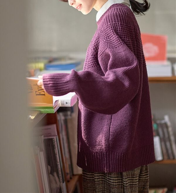 Viola e Viola（ヴィオラ エ ヴィオラ）の「【３つの機能付】求心編みニット（ニット・セーター）」｜詳細画像