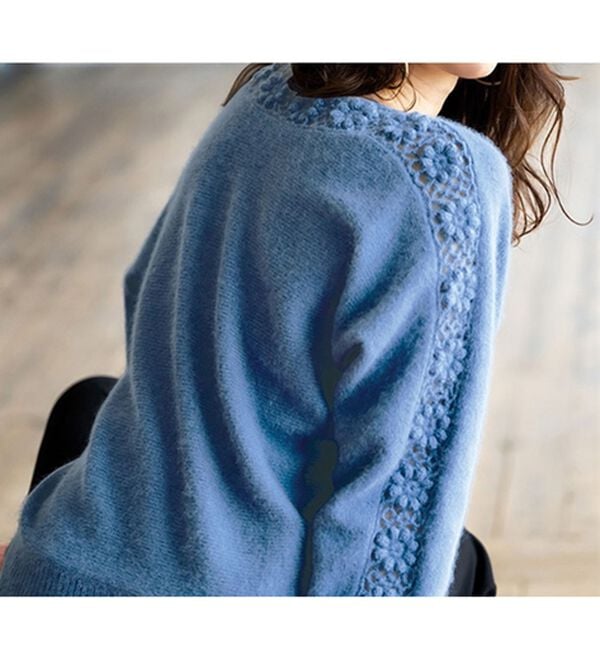 RANAN（ラナン）の「ウール混かぎ針ニットプルオーバー（ニット・セーター）」｜詳細画像