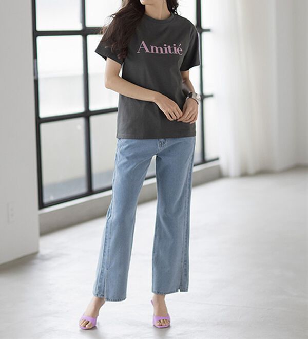 RANAN（ラナン）の「フロッキープリントロゴＴ（Tシャツ）」｜詳細画像