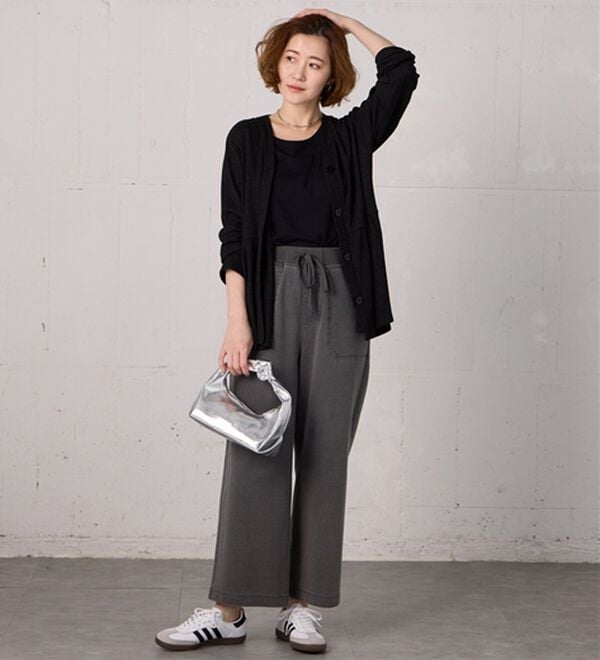 BELLUNA（ベルーナ）の「ラメ調リブ素材ペプラムカーディガン（ニットカーディガン）」｜詳細画像