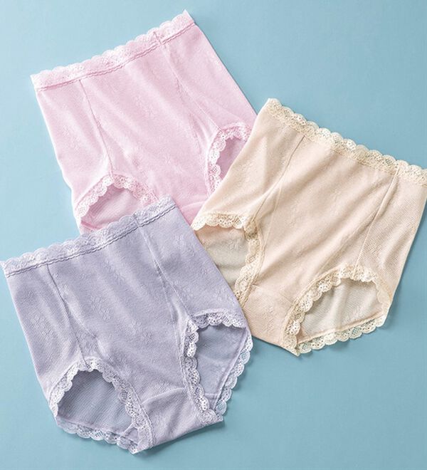 「【３色組】快適メッシュ　綿混リラックスショーツ（ショーツ）」｜詳細画像