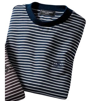 「＜トランスコンチネンツスポーツ＞３ＤジャケットインＴシャツ（メンズＴシャツ）」｜ネイビー／白