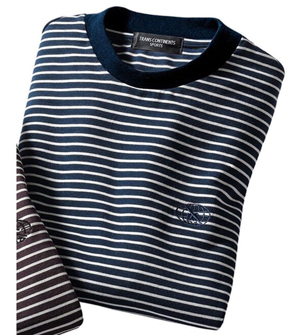 「＜トランスコンチネンツスポーツ＞３ＤジャケットインＴシャツ（メンズＴシャツ）」｜ネイビー／白