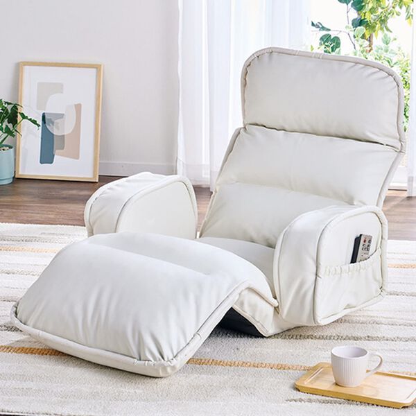 NEW収納簡単低反発もこもこ座椅子＜1人掛け・リクライニング