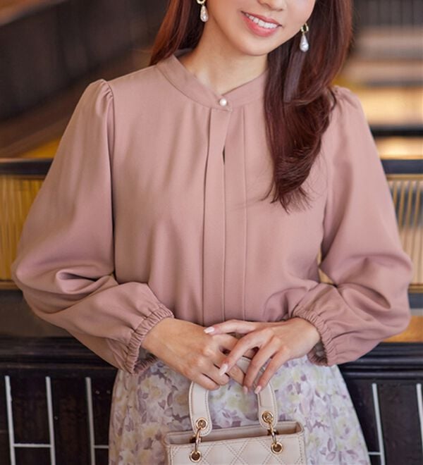 alotta（アロッタ）の「あったか裏起毛フロントタックブラウス（ブラウス）」｜詳細画像