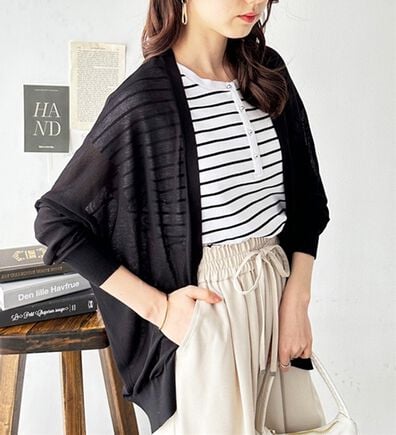 GeeRA（ジーラ）の「【冷房対策に】ひんやりUV対策！ドルマンカーディガン（ニットカーディガン）」