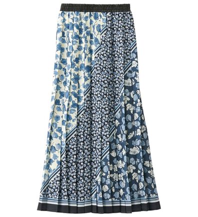 RANAN（ラナン）の「パネルフラワー柄プリーツロングスカート（ロングスカート）」