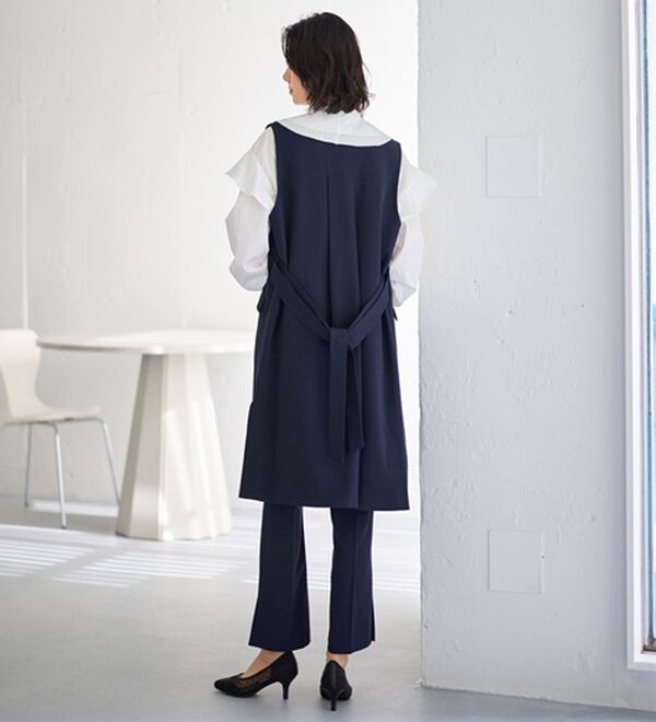 GeeRA（ジーラ）の「【２点セット】ロングジレセットアップスーツ（パンツスーツ）」｜詳細画像