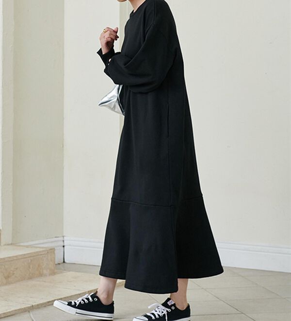 RANAN（ラナン）の「＜ＨＩＧＨ　ＳＰＥＣ＞毛玉になりにくい！ペプラムデザインワンピース（その他ワンピース）」｜詳細画像