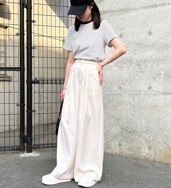 GeeRA（ジーラ）の「３タックワイドパンツ（フルレングスパンツ）」｜詳細画像