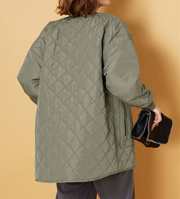 お値引き☆cheer札幌 hibi キルトコート　キルト巾着セット 軽い着心地！ビッグポケット付キルトコート - ベルーナ【公式】