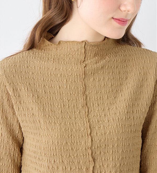 alotta（アロッタ）の「頼れる着回し力！立体ジャガード素材インナープルオーバー（カットソー）」｜詳細画像