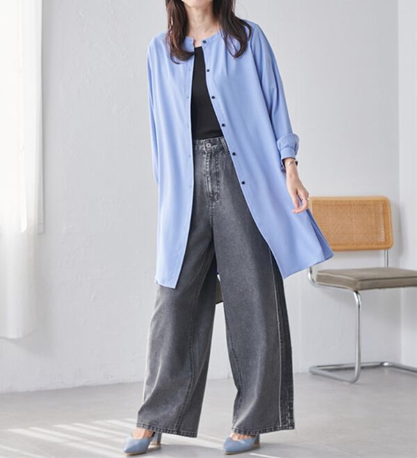 RANAN（ラナン）の「２ＷＡＹボタン使いフレアーブラウス（ブラウス）」｜詳細画像